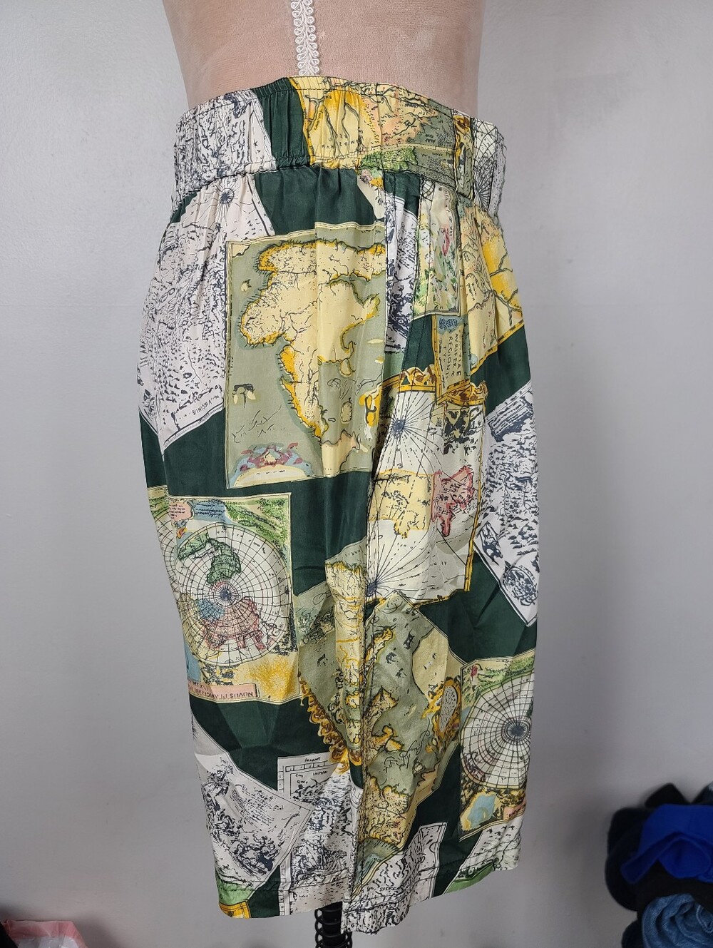 Vintage Whistles Silk Matching Camp Short Sleeve Top & Culotte Shorts Set M - Picture 12 of 16